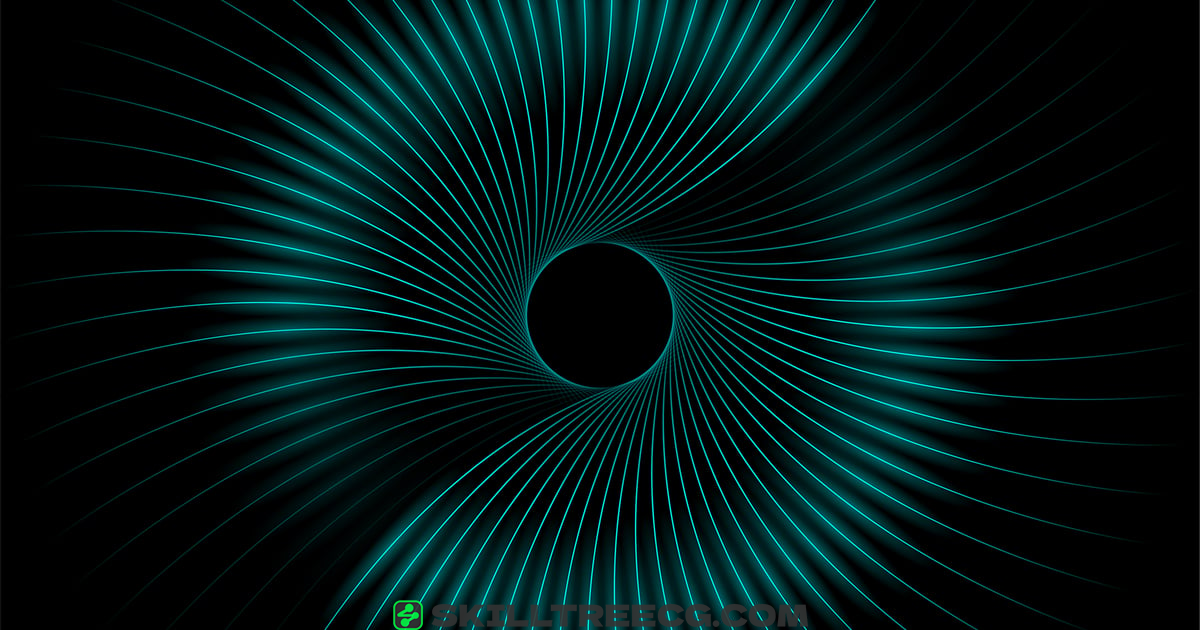 Glowing Blue Minimal Circular Lines（194832）-技能树